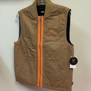 Vans Tan and Orange Zip Vest